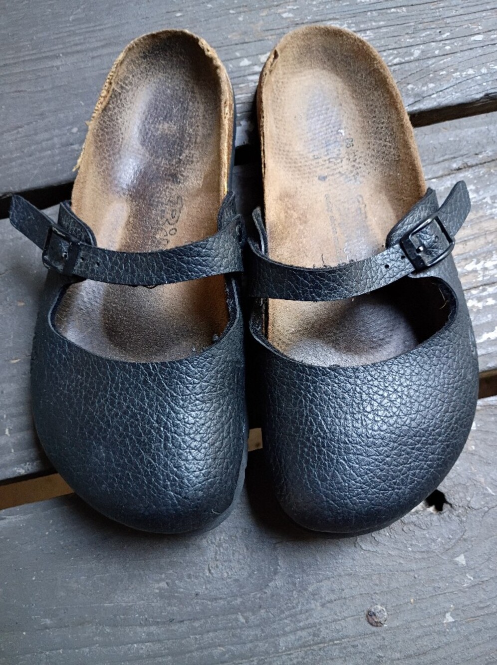 Birkenstock Birkis Mary Jane Black Clog Sandals Size 5